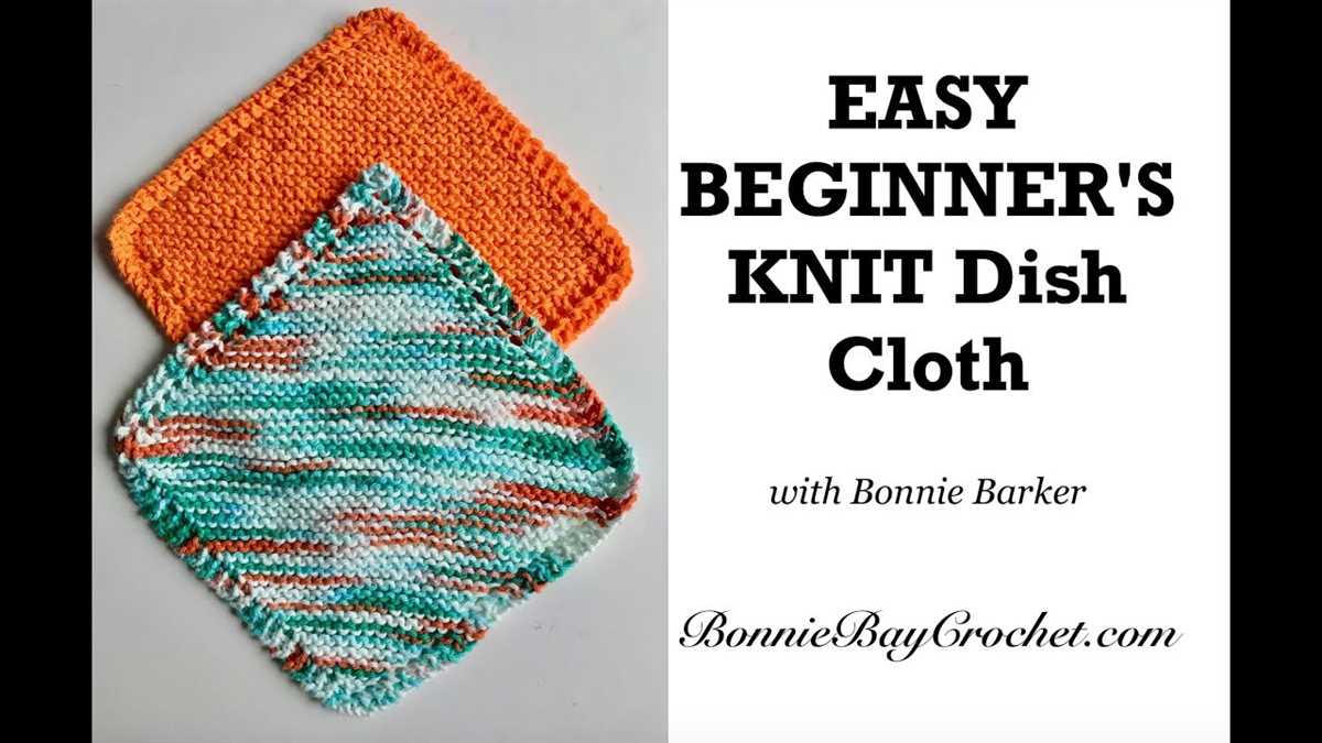 Dish cloth knitting pattern for beginners