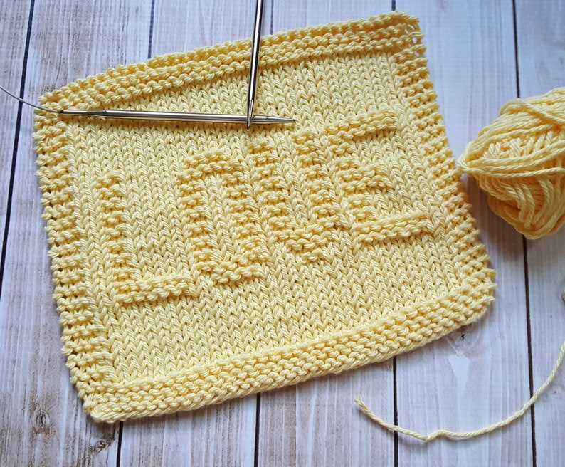 Dish cloth pattern knit