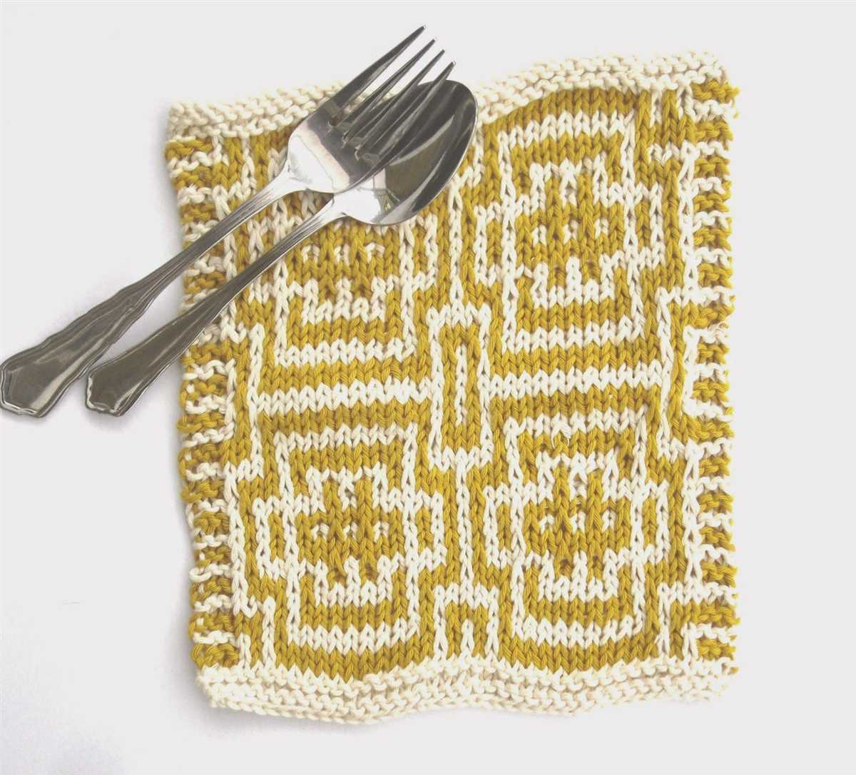 Dish cloth pattern knit