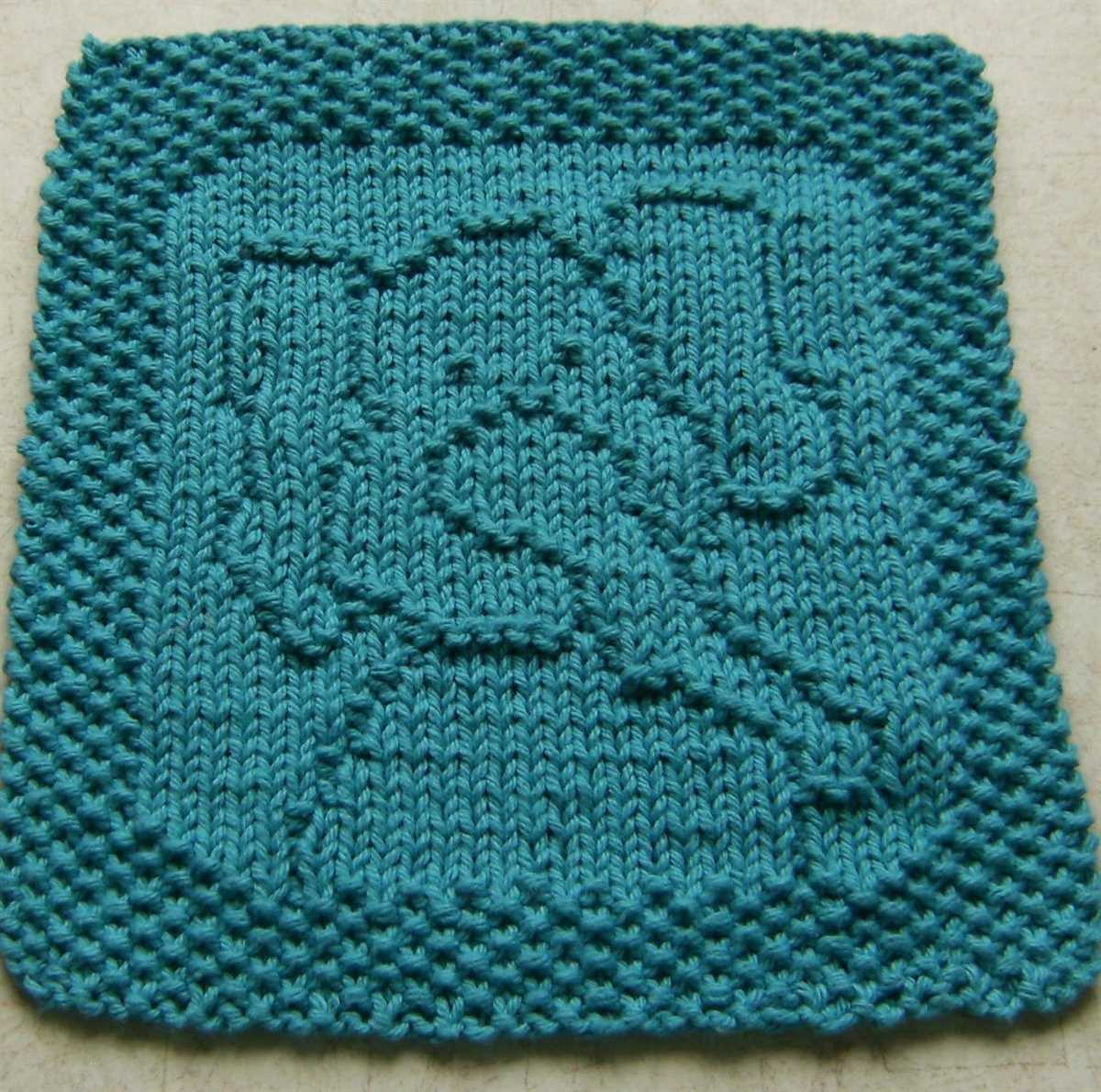 Dish cloth pattern knit
