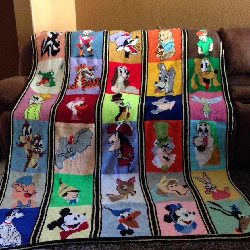 Creating Magical Disney-inspired Blankets with a Knitting Pattern Disney blanket knitting pattern