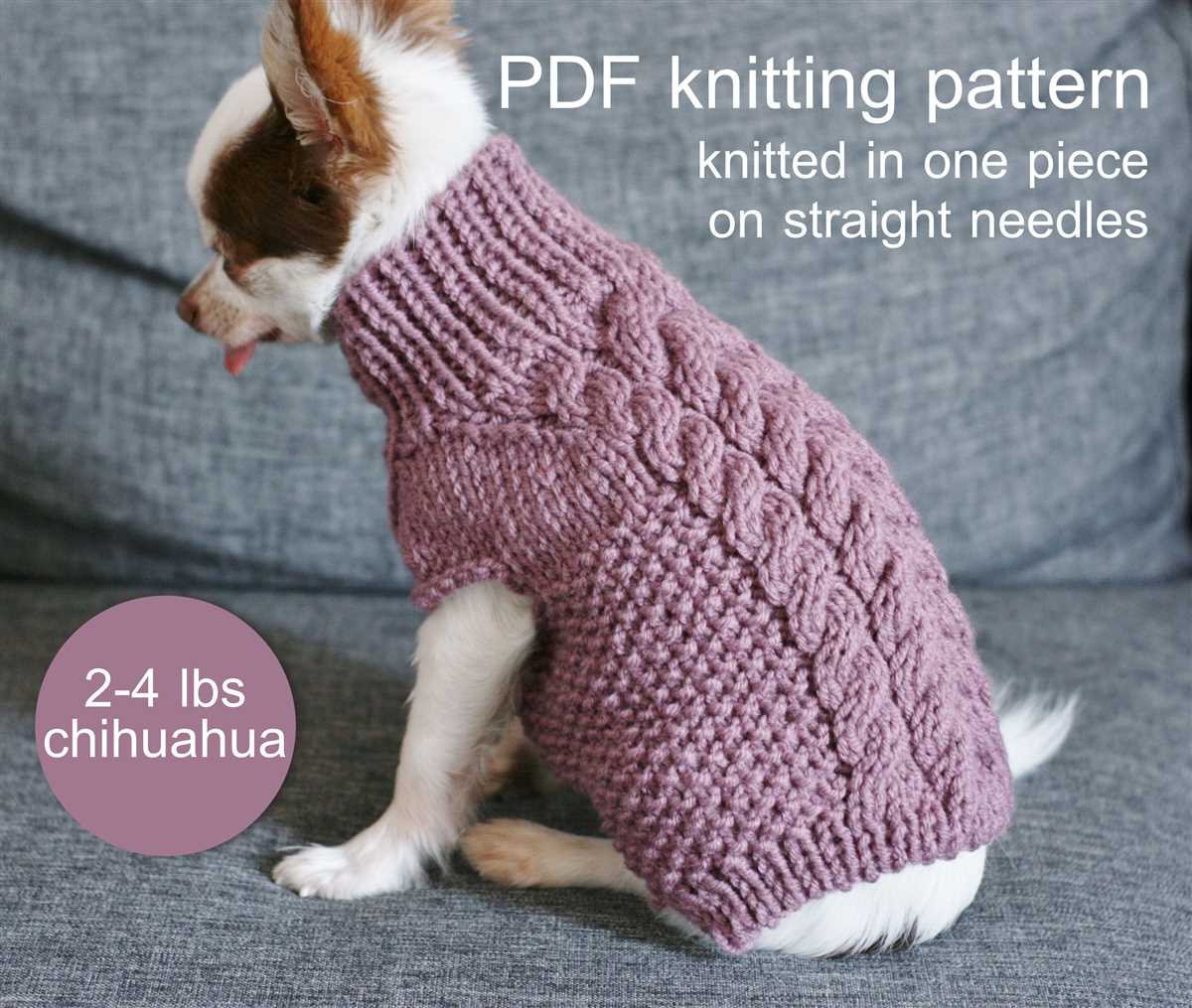 Dog sweater knitting pattern chihuahua