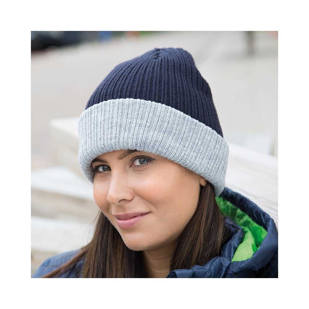 Double layer knitted hat pattern