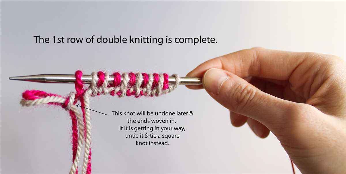 Double yarn knitting patterns