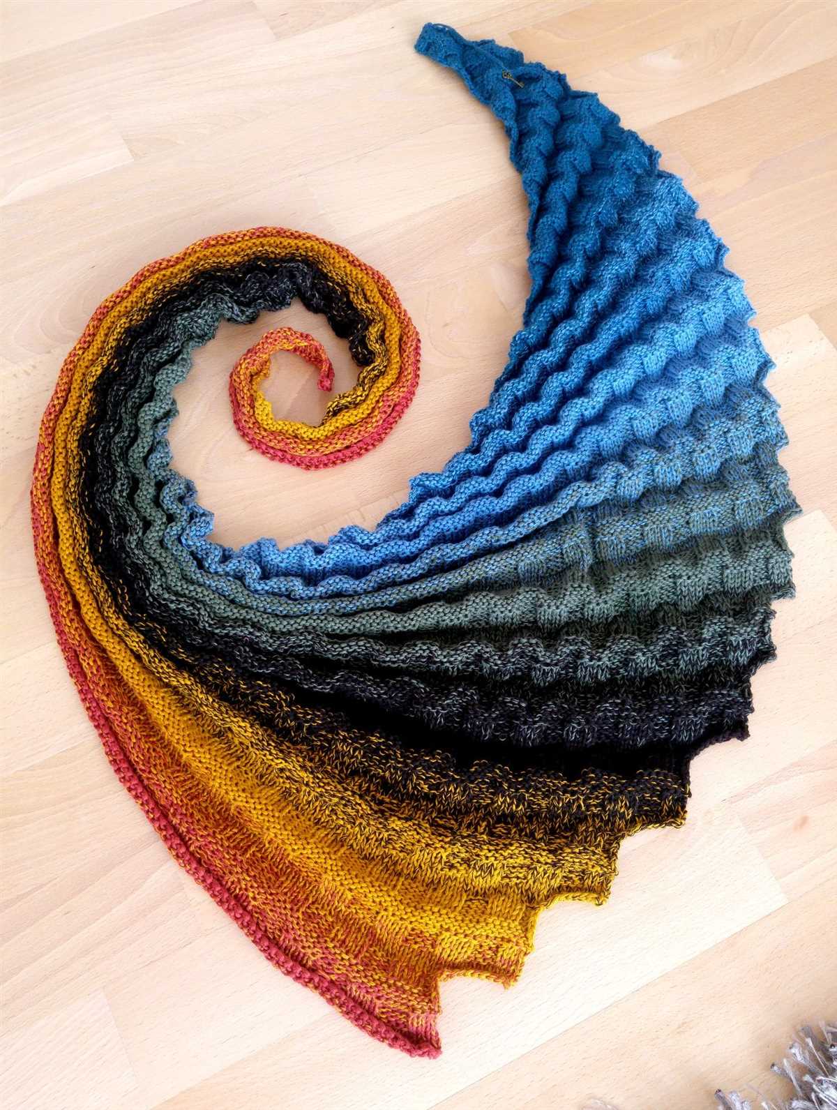Dragon wing scarf knitting pattern