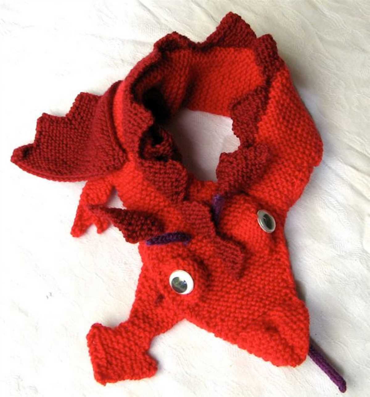 Dragon wing scarf knitting pattern