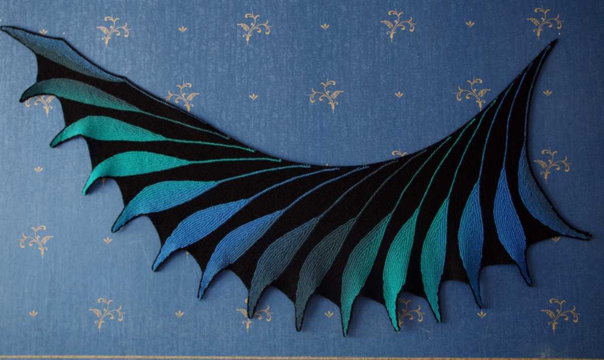 Dragon wing scarf knitting pattern