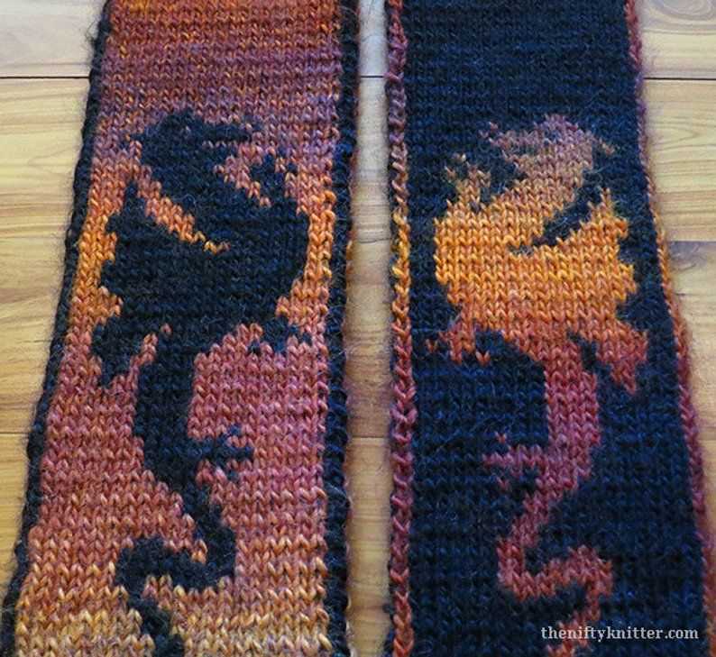Dragon wing scarf knitting pattern