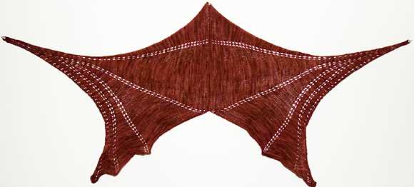 Dragon wing scarf knitting pattern
