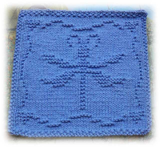 Dragonfly dishcloth knit pattern
