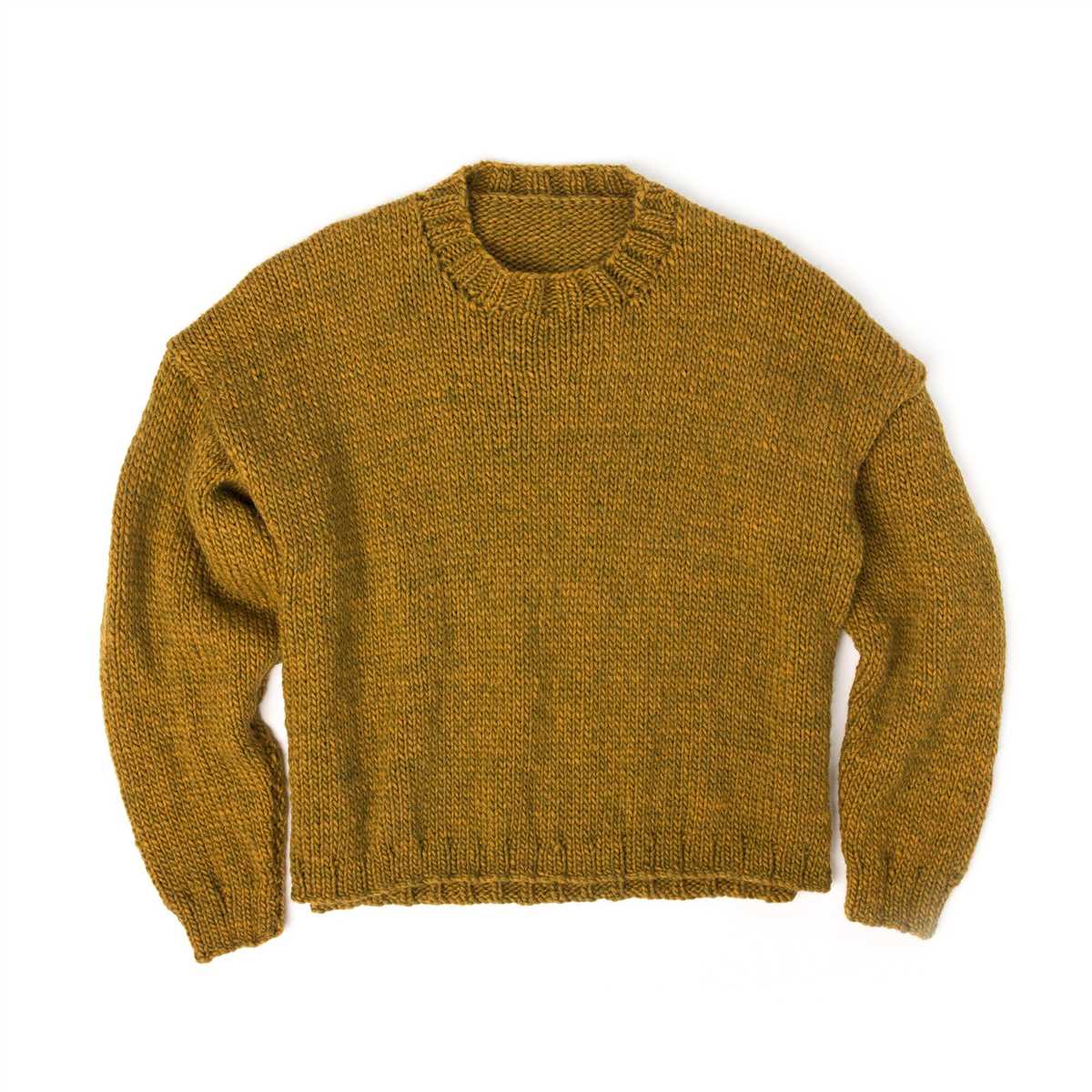 Drop shoulder knit sweater pattern