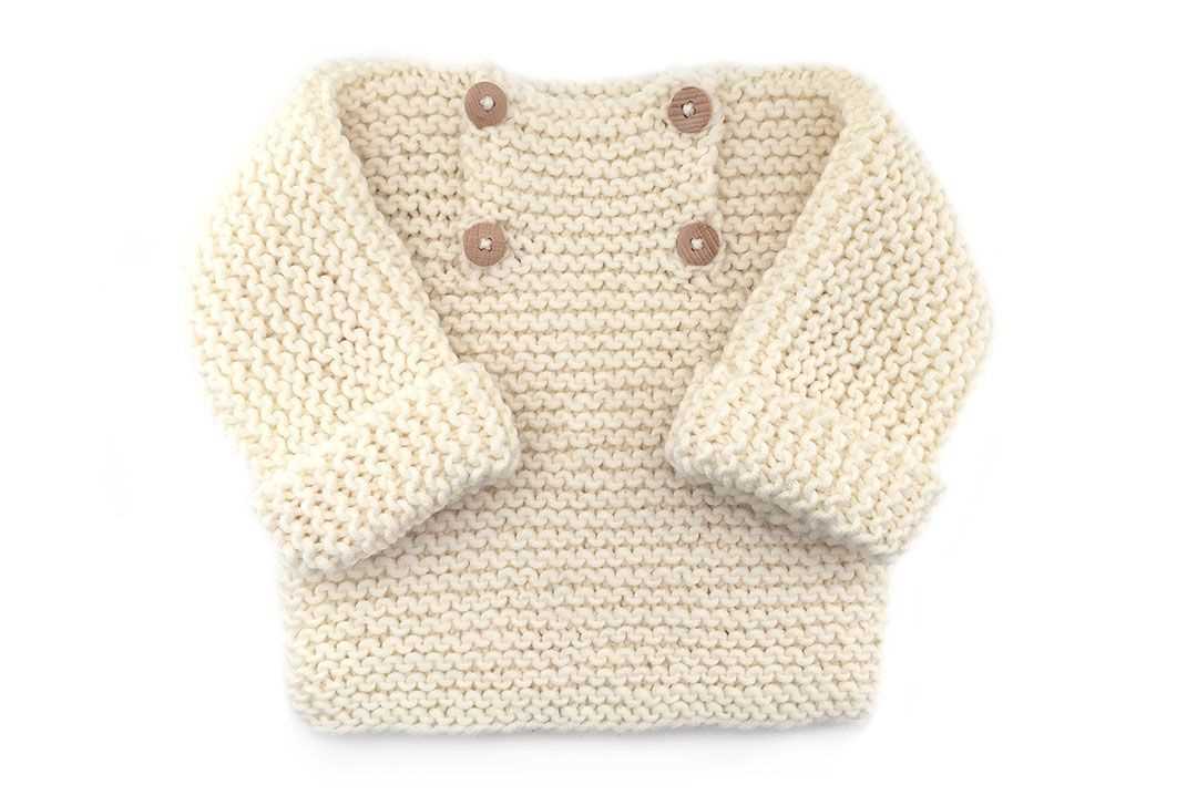 Easiest baby sweater knit pattern