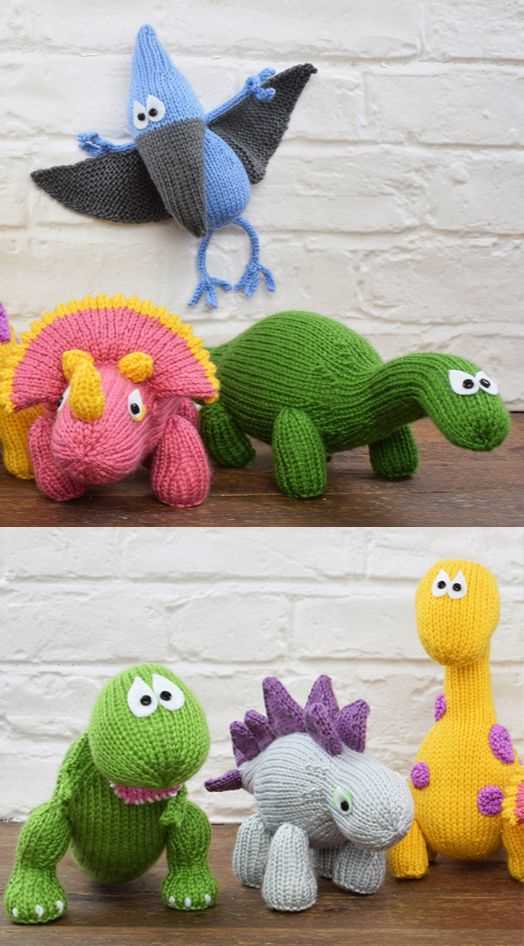 Easy dinosaur knitting pattern