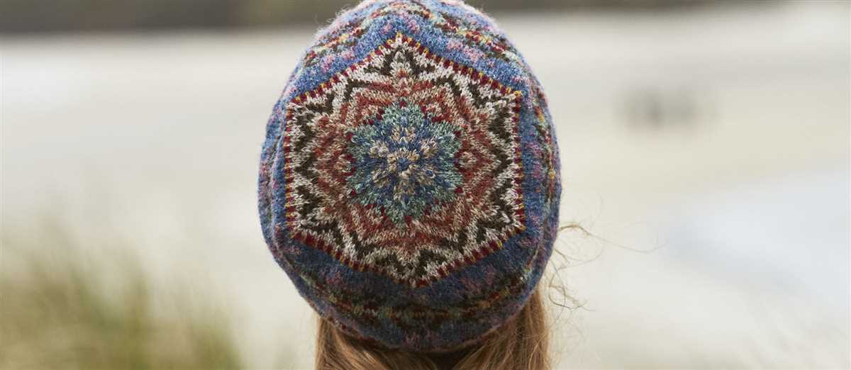 Easy fair isle knit hat pattern