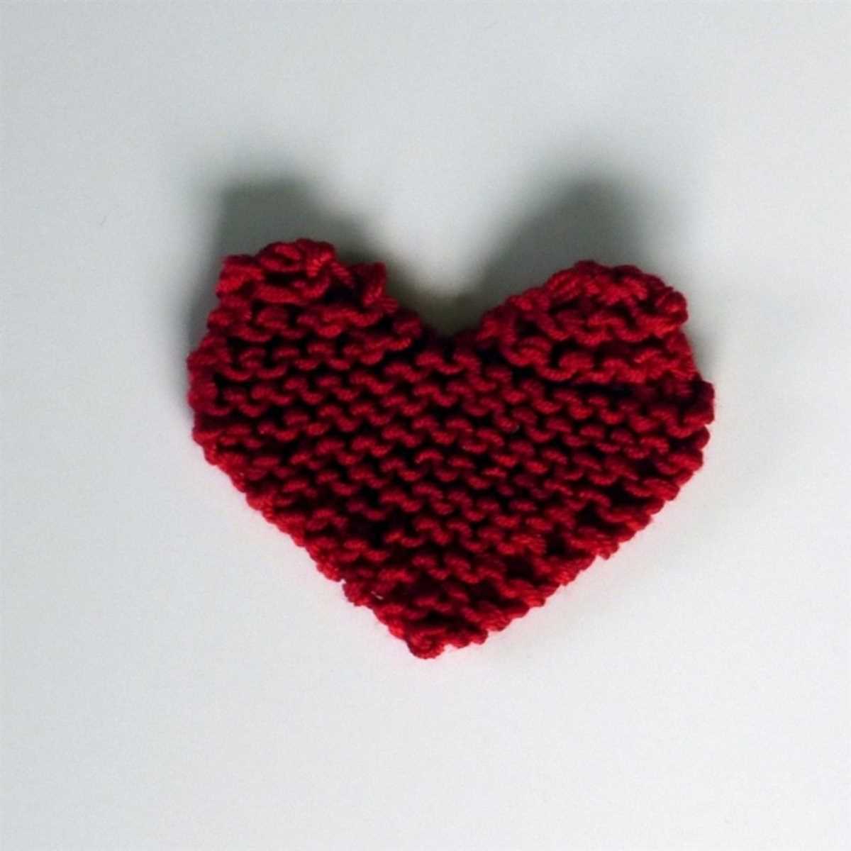 Knit your own heart shape in no time with this simple pattern Easy knit heart pattern