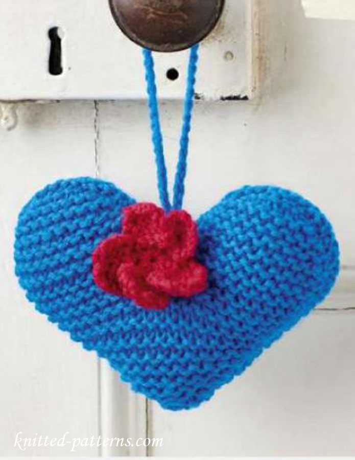 Easy knit heart pattern