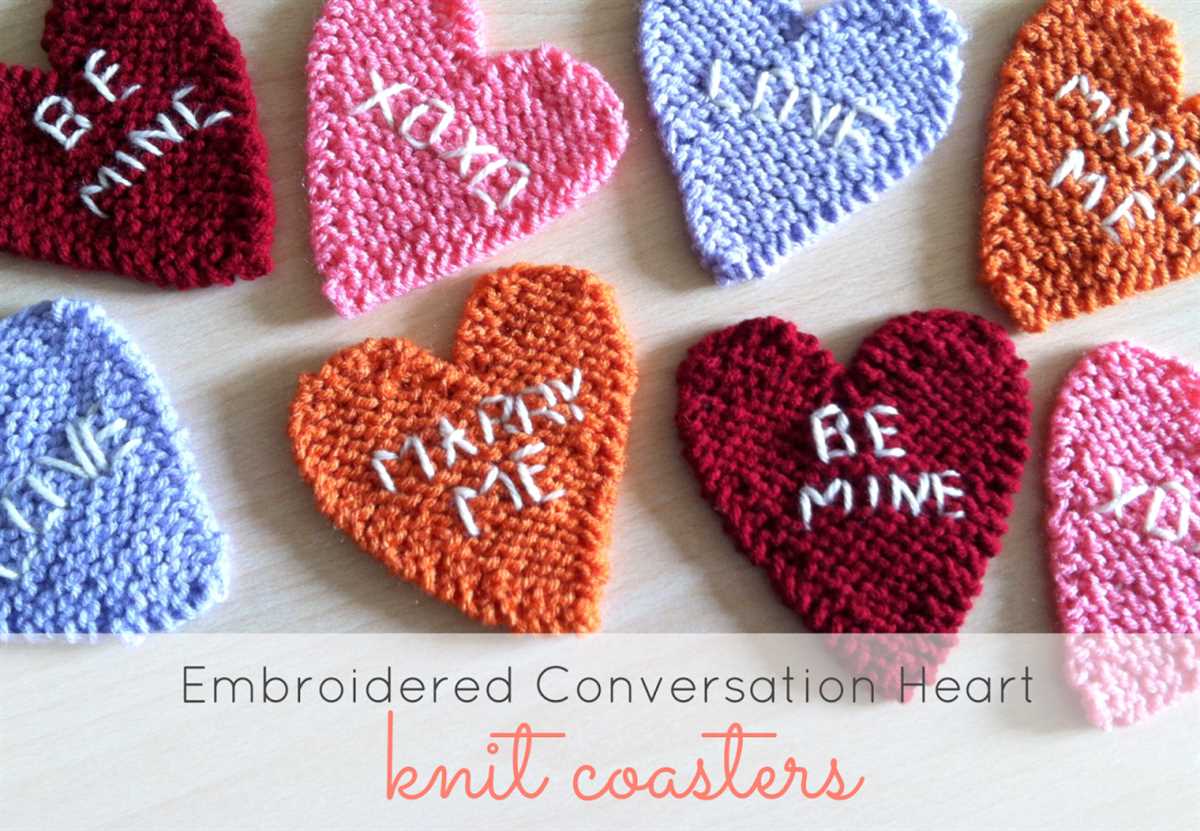 Easy knit heart pattern