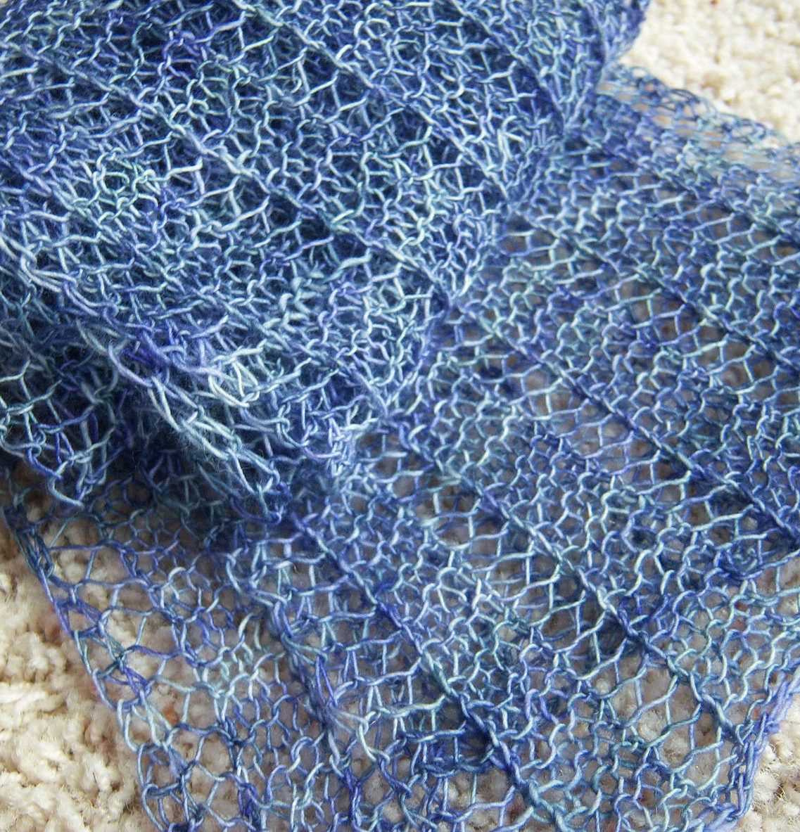Easy knit lace scarf pattern free