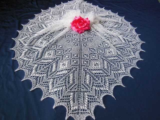 Easy knit lace shawl pattern free