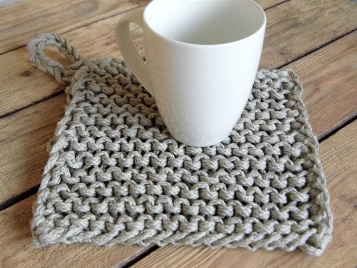 Easy knit potholder pattern