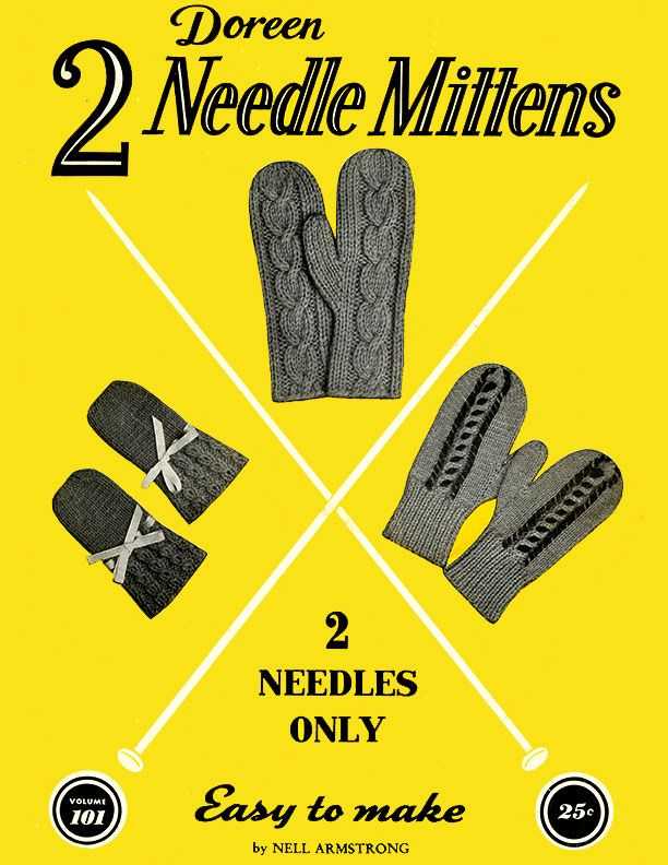 Easy mitten knitting pattern 2 needles