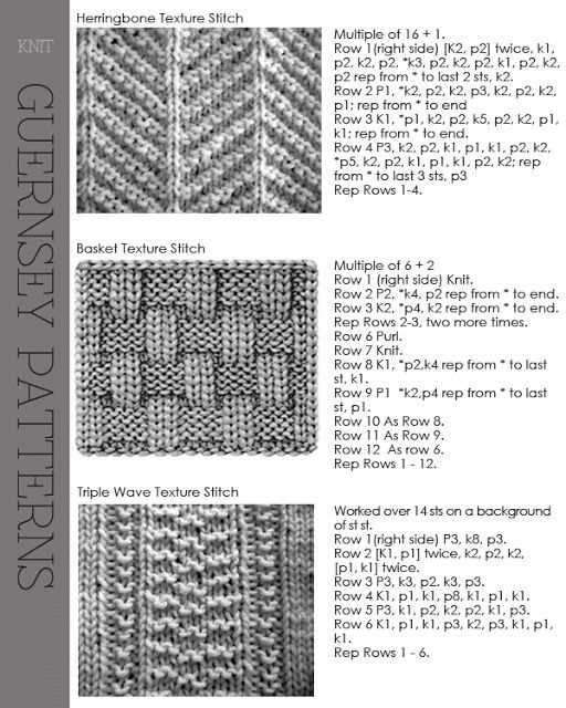 Easy gansey knitting patterns