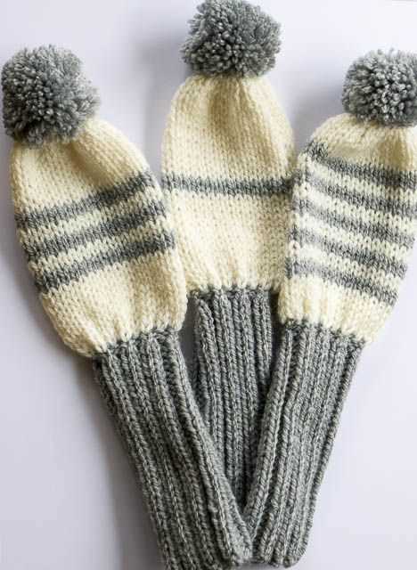 Easy golf club cover knitting pattern