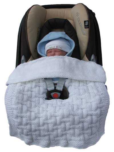 Easy knit car seat blanket pattern