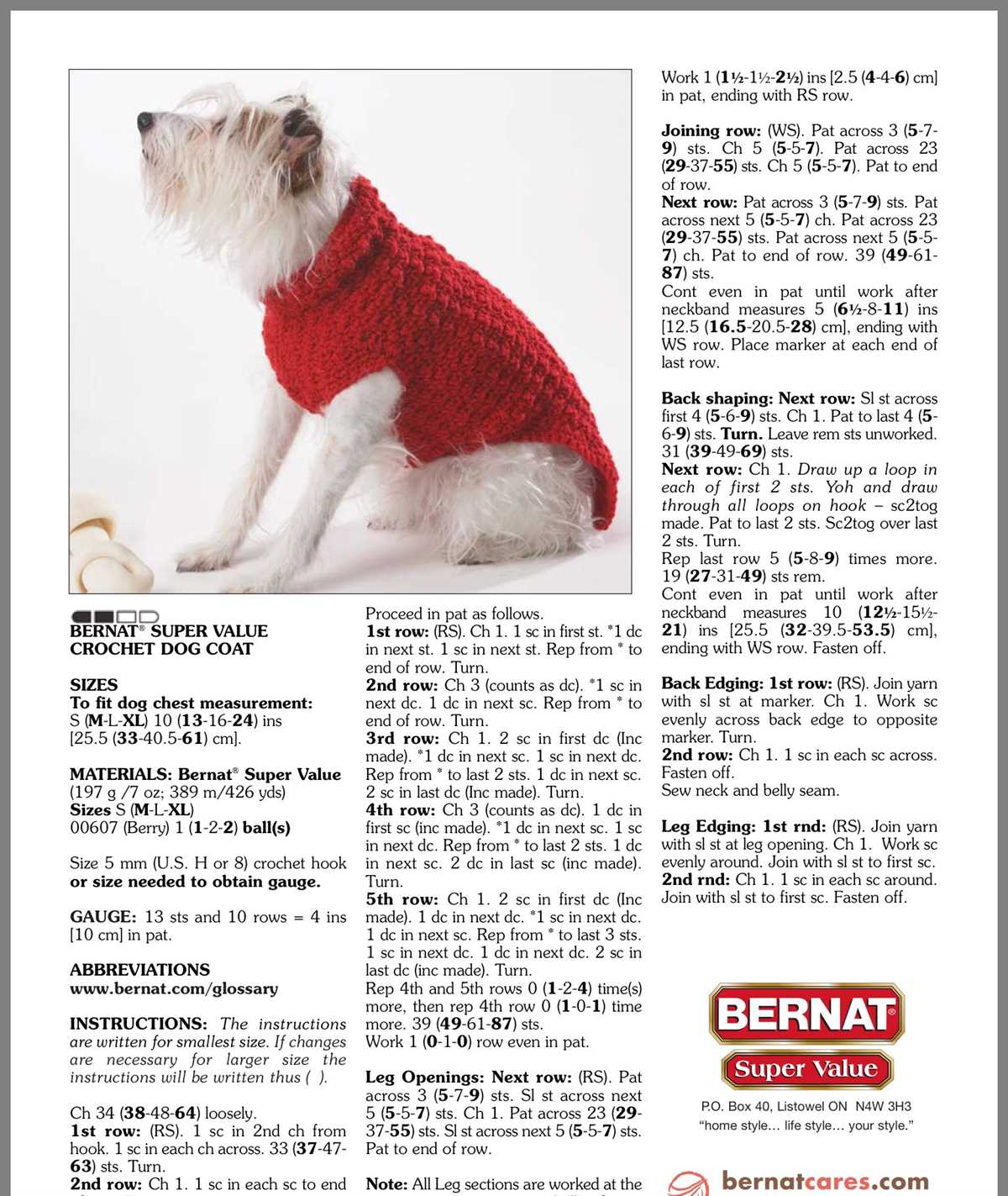 Easy knit dog coat patterns free