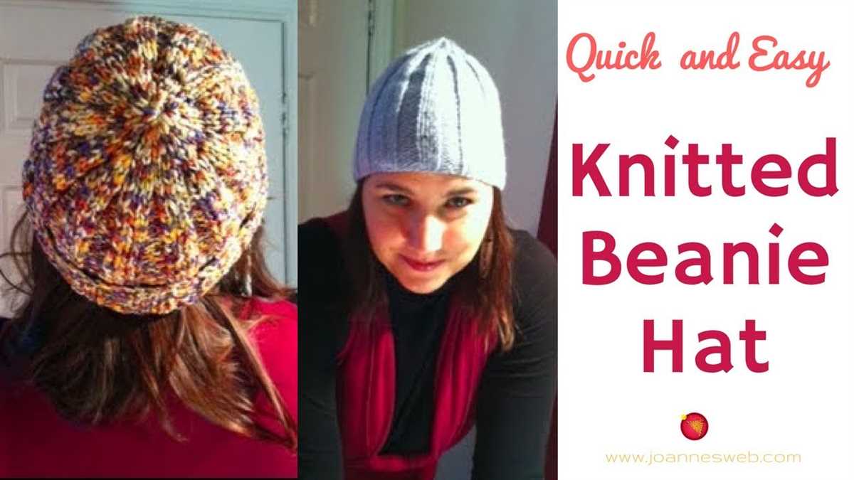 Easy knit hat pattern free straight needles