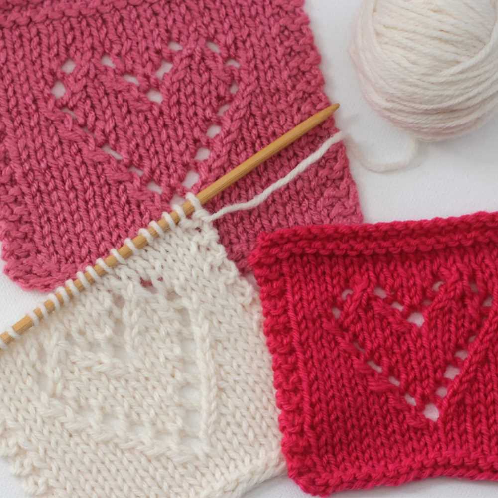 Easy knit heart pattern