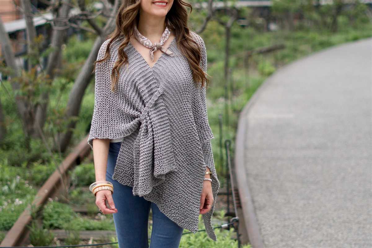 Easy knit ruana pattern