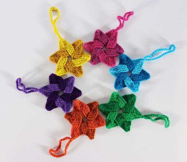 Easy knitted star pattern