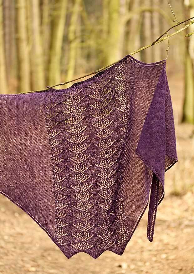 Evening shawl knitting pattern