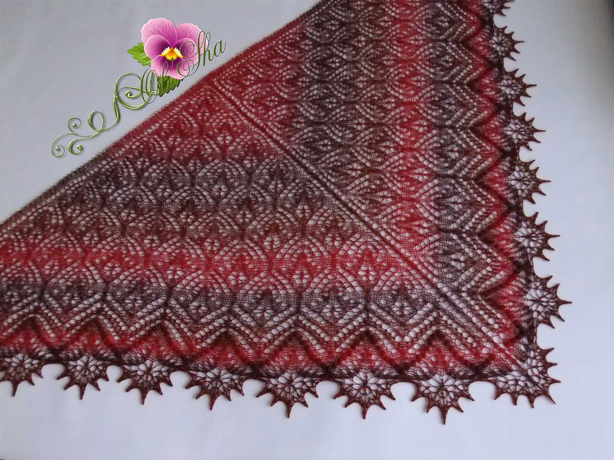 Evening shawl knitting pattern