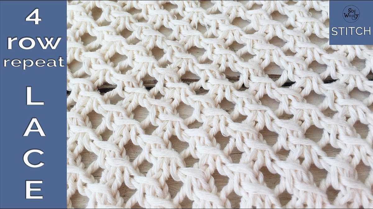 Eyelet knit stitch pattern