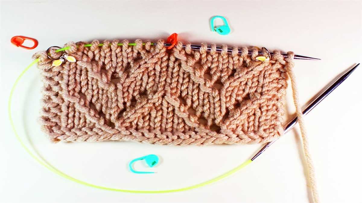 Eyelet knit stitch pattern