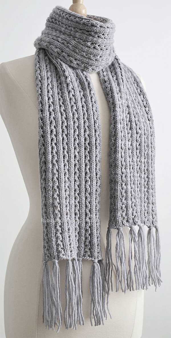 Eyelet scarf knitting pattern
