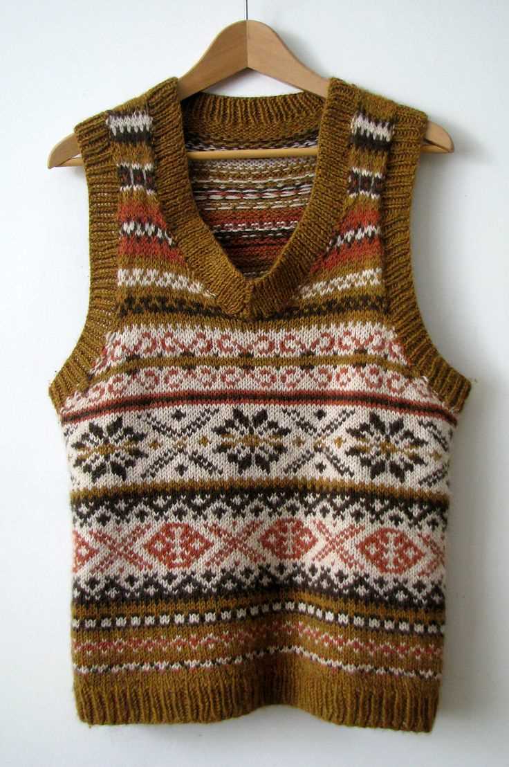 Fair isle vest knitting patterns