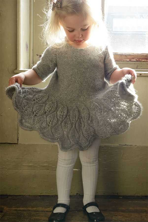 Fairy leaves dress knitting pattern