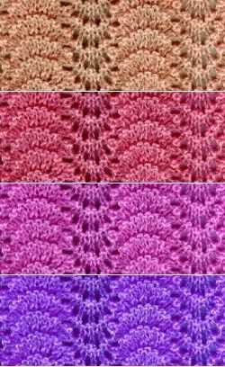 Fan stitch knitting pattern
