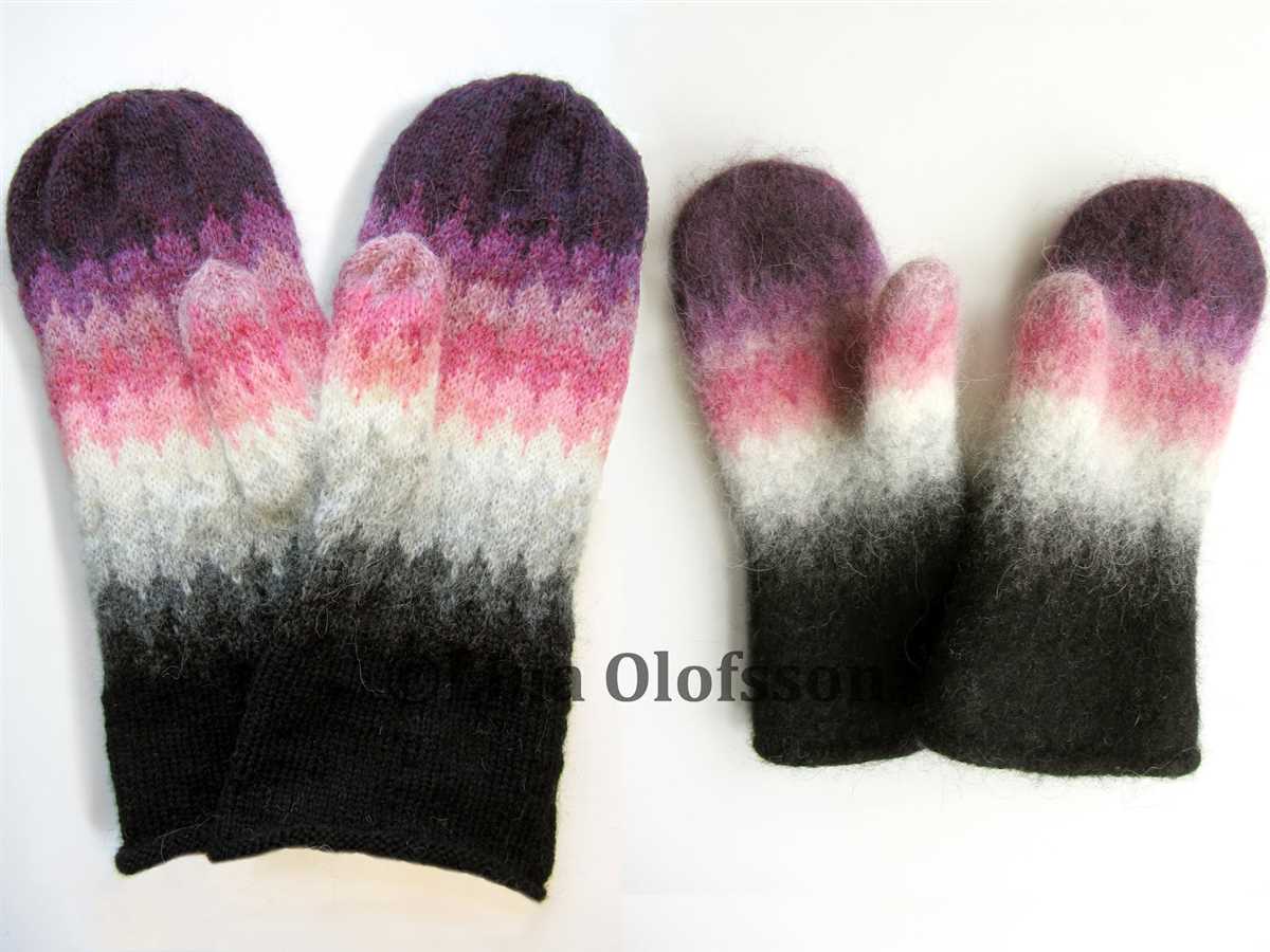 Felted mittens knitting pattern