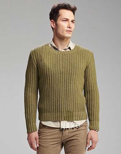 Fisherman rib knit sweater pattern