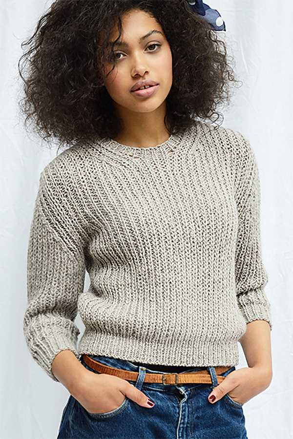 Fisherman rib knit sweater pattern