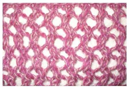 Fishnet knit pattern