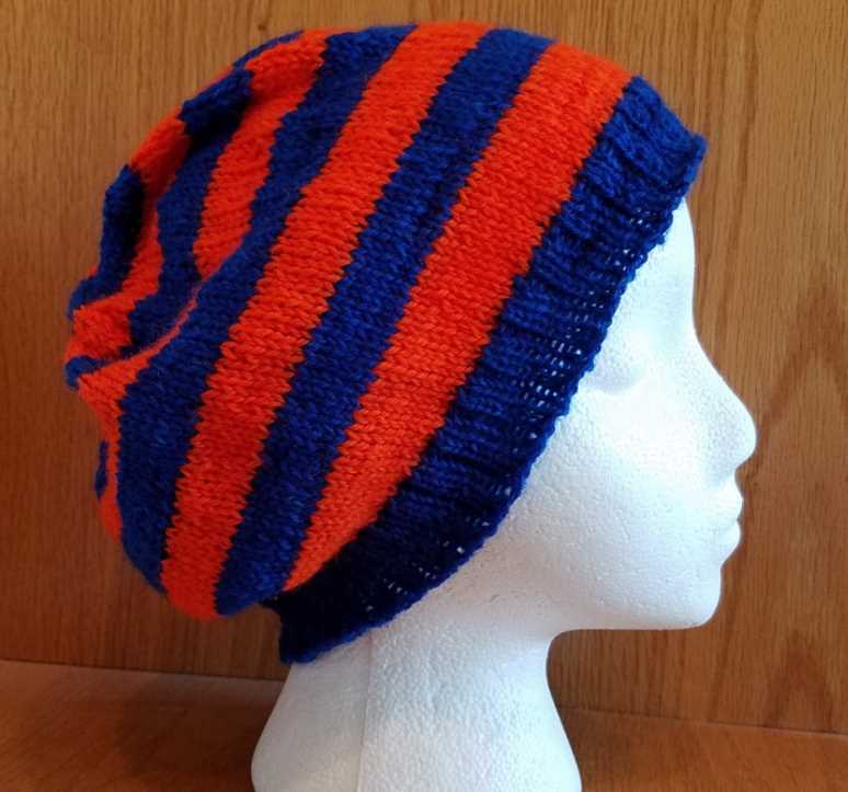 Flat top knitted hat pattern