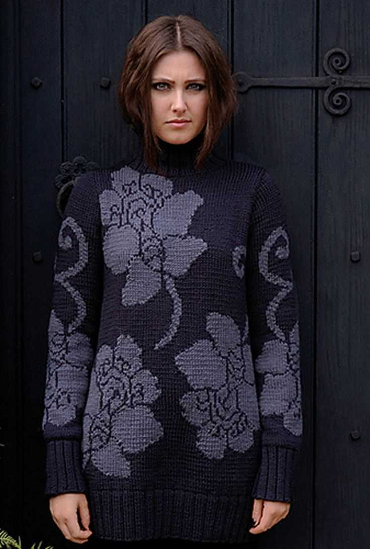 Flower sweater knitting pattern