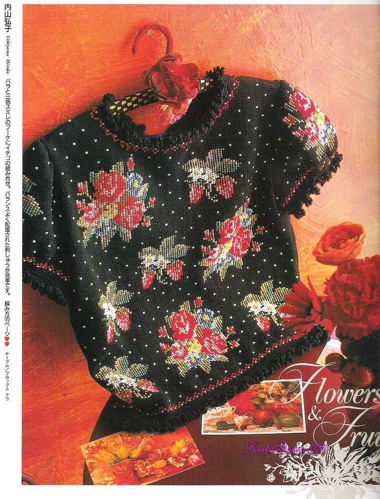 Flower sweater knitting pattern