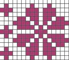 Flower knitting pattern charts