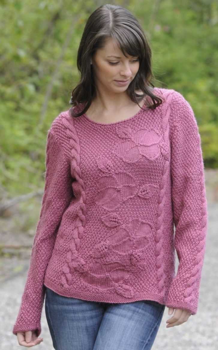 Flower sweater knitting pattern